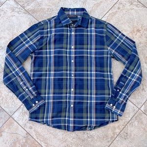 Banana Republic Plaid Long Sleeve Button Down Shirt Men’s S Small Slim Cotton